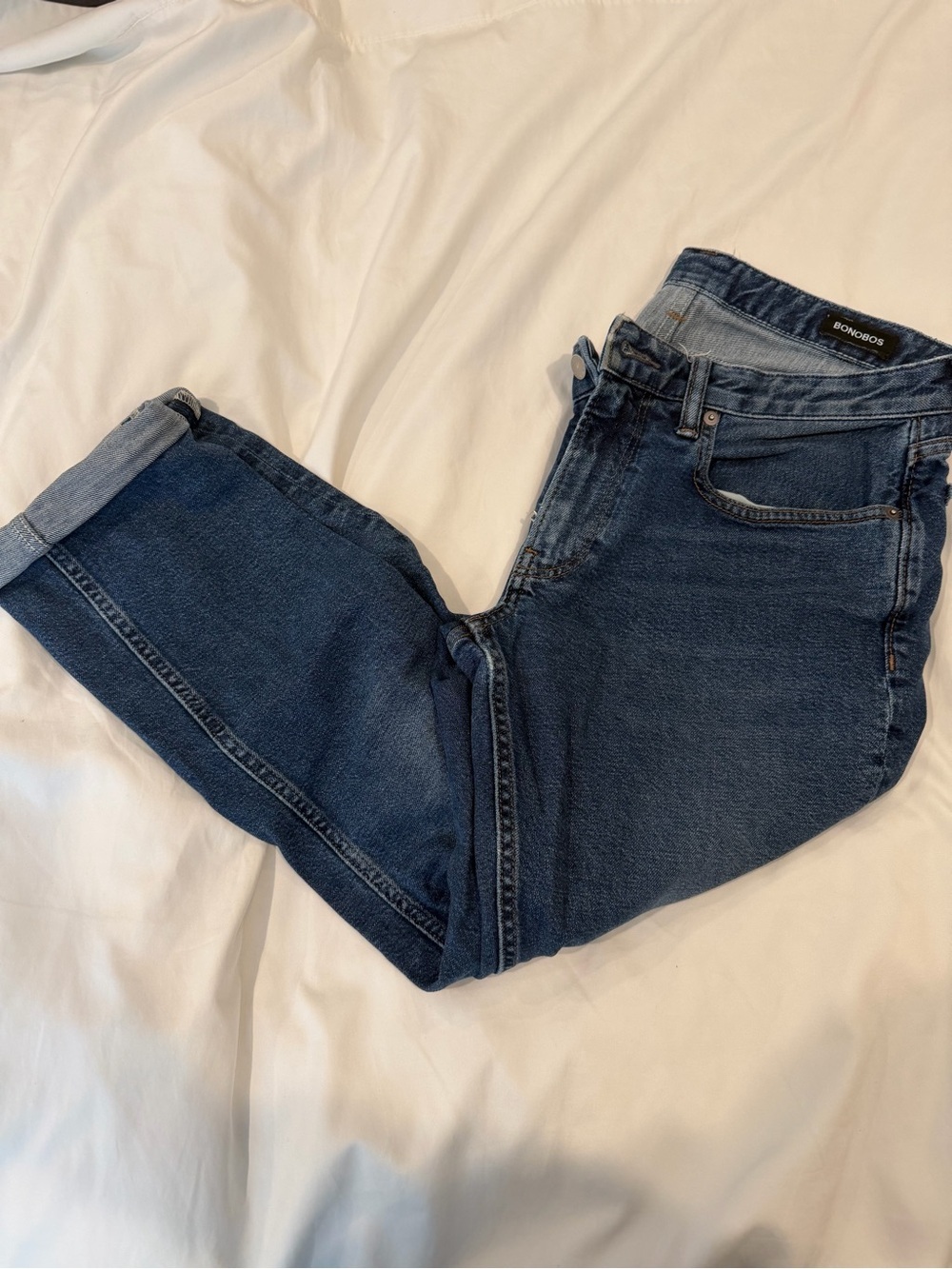 Bonobos Dark Wash tailored Leg Jeans